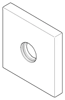 Dornbracht Rosette ERSATZTEILE 092798014 60 x 60 x 12,5 mm Chrom