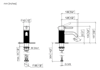 Dornbracht Waschtisch-EHM ohne Ablaufgarnitur META 33529660 Schwarz matt – Bild 3