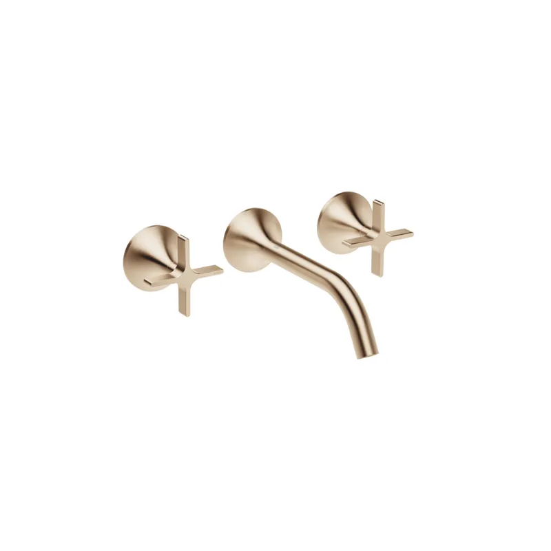Dornbracht Waschtisch-Wandbatt. o.Ablgarn. VAIA 36712809 Champagne gebürstet (22kt Gold)