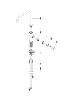 Dornbracht Einhebelmischer für Spül-/ Profibrause META SQUARE 33826861 Chrom – Bild 3