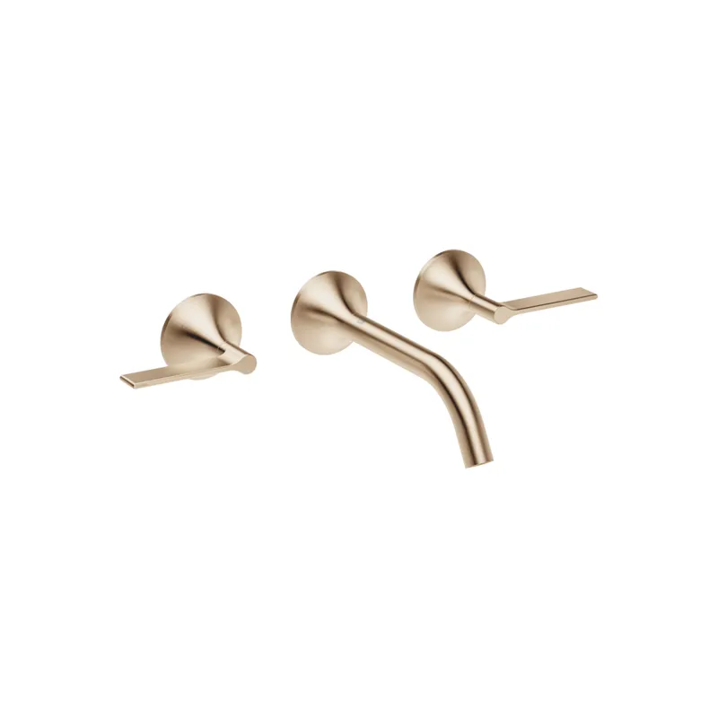 Dornbracht Waschtisch-Wandbatt. o.Ablgarn. VAIA 36712819 Champagne gebürstet (22kt Gold)