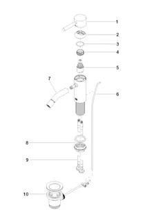 Dornbracht Bidet-EHM mit Ablaufgarnitur META 33600660 Chrom gebürstet – Bild 4