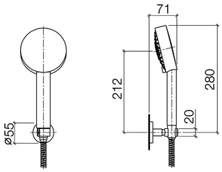 Dornbracht Schlauchbrausegarnitur SERIENSPEZIFISCH 27805625 Chrom – Bild 3