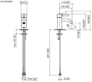 Dornbracht Waschtisch-Einhandbatterie ohne Ablaufgarnitur META 33525660 Chrom – Bild 3