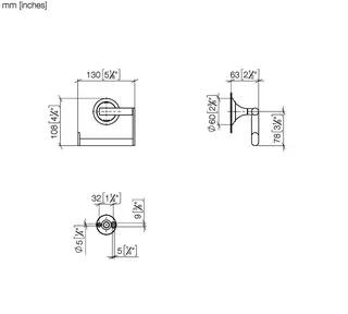 Dornbracht Papierrollenhalter ohne Deckel VAIA 83500809 Chrom – Bild 3