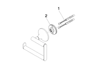Dornbracht Papierrollenhalter ohne Deckel VAIA 83500809 Chrom – Bild 4