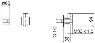 Dornbracht WATER TUBE Kneipp-Wandanschlussb. 27821979 Platin gebürstet – Bild 3