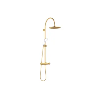 Dornbracht Showerpipe mit Brause-Thermostat VAIA 34460809 Messing gebürstet (23kt Gold)