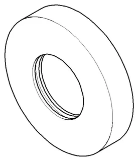 Dornbracht Rosette ERSATZTEILE 092720060 D 69 x 14 mm Messing gebürstet (23kt Gold)
