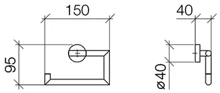 Dornbracht Papierrollenh. SERIENSPEZIFISCH 83500979 Platin gebürstet – Bild 3