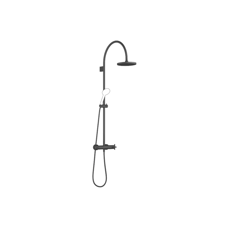 Dornbracht Showerpipe mit Brause-Thermostat TARA 34458892 220 mm Schwarz matt