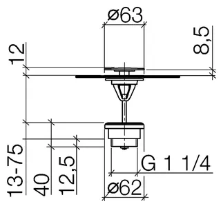 Dornbracht Ablgarn. SERIENNEUTRAL 10126970 1 1/4" Chrom gebürstet – Bild 3