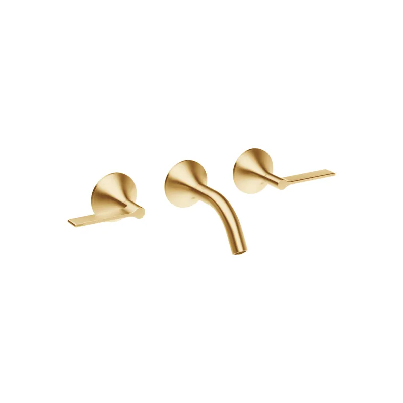 Dornbracht Waschtisch-Wandbatt. ohne Ablaufgarnitur VAIA 36702819 Messing gebürstet (23kt Gold)