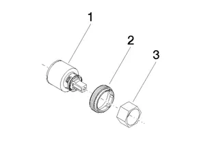 DO EHM Kartusche mit Überwurfmutter ET 90150506402 D 35 mm x 58,6 mm