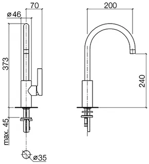 Dornbracht Einhebelmischer TARA ULTRA 33800875 Schwarz matt – Bild 3