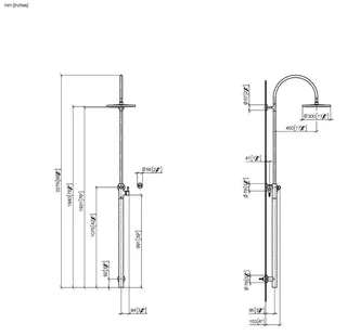 Dornbracht Duschstele mit Brause-Einhandbatterie SERIENSPEZIFISCH 26024661 Chrom – Bild 3