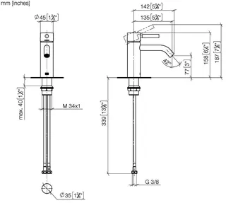 Dornbracht Waschtisch-Einhandbatterie ohne Ablaufgarnitur META 33522660 Chrom – Bild 3