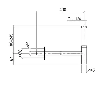 Dornbracht Geruchverschluss SERIENSPEZIFISCH 10060780 1 1/4" Platin – Bild 3