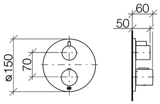 Dornbracht UP-Therm. SERIENSPEZIFISCH 36425970 Chrom gebürstet – Bild 2