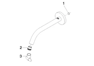 Dornbracht Auslauf für Waschtisch Wand ET 90282232300 190 mm, 5,7 l/min. Chrom – Bild 2