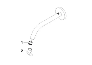 Dornbracht Auslauf für Waschtisch Wand ET 90282232300 190 mm, 5,7 l/min. Chrom – Bild 3
