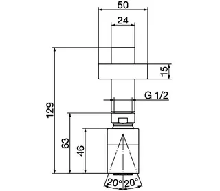 Viega Kopfbrause elektronisch 9122.0 für Deckenmontage, verchromt – Bild 3
