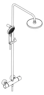 KLUDI-DIVE Dive X 3S Thermostat Dual Shower System mattschwarz – Bild 3