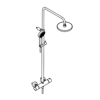 KLUDI-DIVE DIVE S 3S Thermostat Dual Shower System mattschwarz – Bild 2