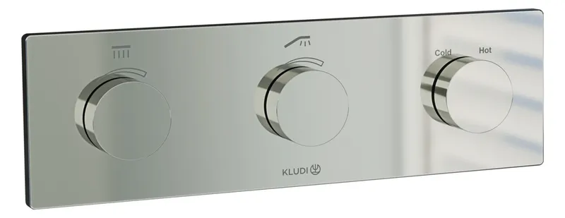 KLUDI-PushTronic Elektronisches UP-THM mit Feinbauset Chrom