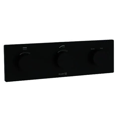 KLUDI-PushTronic Elektronisches UP-THM mit Feinbauset Mattschwarz