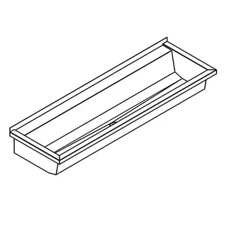 Aquarotter Waschrinne, PLANOX, Edelstahl, W.-Mont., 1400x210x442 mm, m. Arm-bank – Bild 2