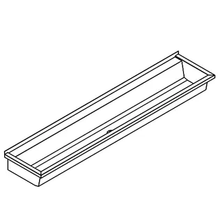Aquarotter Waschrinne, PLANOX, Edelstahl, W.-Mont., 2100x210x442 mm, m. Arm-bank – Bild 2