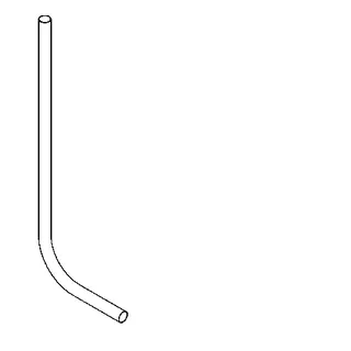 Aquarotter WC-Spülrohr, mit Bogen, Kunststoff, d:28x1 mm, 700x250 mm, für WC-Spüler – Bild 2