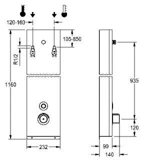 Aquarotter DUPA, F5, elek., Edelstahl, Therm., für Duschkopf, Spez.-Schr., 24 VDC – Bild 3