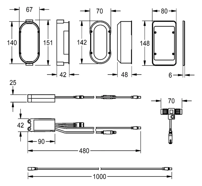 Aquarotter Elektronikmodul, A3000open, EM5, ID 02160, UP-Dose und Abdeckung, 24 VDC