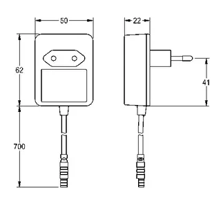 Aquarotter Steckernetzteil, Eingang 100-240 VAC, Ausgang 6,75 VDC, EU-Anschluss – Bild 3