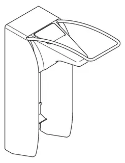 Aquarotter Spender, MEDCARE, Edelstahl, AP, 94x321x230 mm, f. 1000ml, Hebel 230 mm – Bild 3
