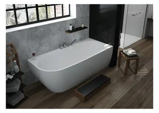 Hoesch Badewanne iSensi Eck 1800x800 rechts Monolith, mit Überlauf, ang. Sch. Weiß – Bild 3