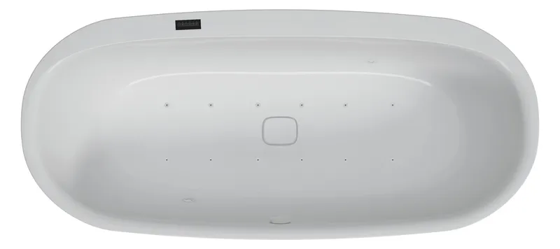 Hoesch WP iSensi Oval 1800x800 Monolith mit Überlauf, System iSensi Weiß