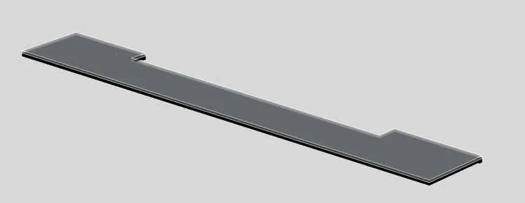 AS-Aluminium Ablage Breite 80 cm x Tiefe 14 cm