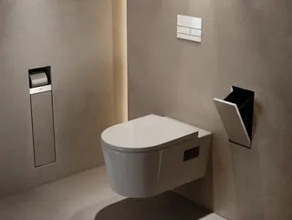 Hansgrohe Einbau Abfalleimer XtraStoris Rock mit Ablage und beflliesbarer Tür MW – Bild 4