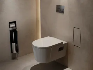 Hansgrohe Einbau Abfalleimer XtraStoris Rock mit Ablage und beflliesbarer Tür BST – Bild 4