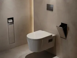 Hansgrohe Einbau Abfalleimer XtraStoris Rock mit Ablage und beflliesbarer Tür BST – Bild 5