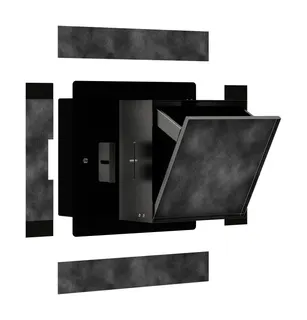 Hansgrohe Einbau Abfalleimer XtraStoris Rock 300/300/100 Mattschwarz – Bild 2