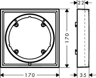 Hansgrohe ShowerSelect Comfort E Verlängerungsrosette 22 mm chrom – Bild 3