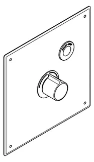 Aquarotter Duscharmatur, F5, elek., Therm., UP, Umr., 3307/3313/33101024, Batterie – Bild 2