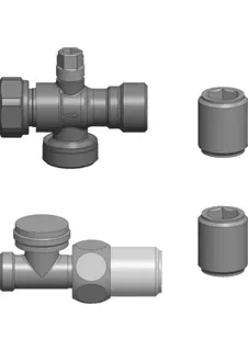 STIEBEL ELTRON Ersatzteil 289736 Wasseranschluss Zubehör (Kreuzstück +T-Stüc