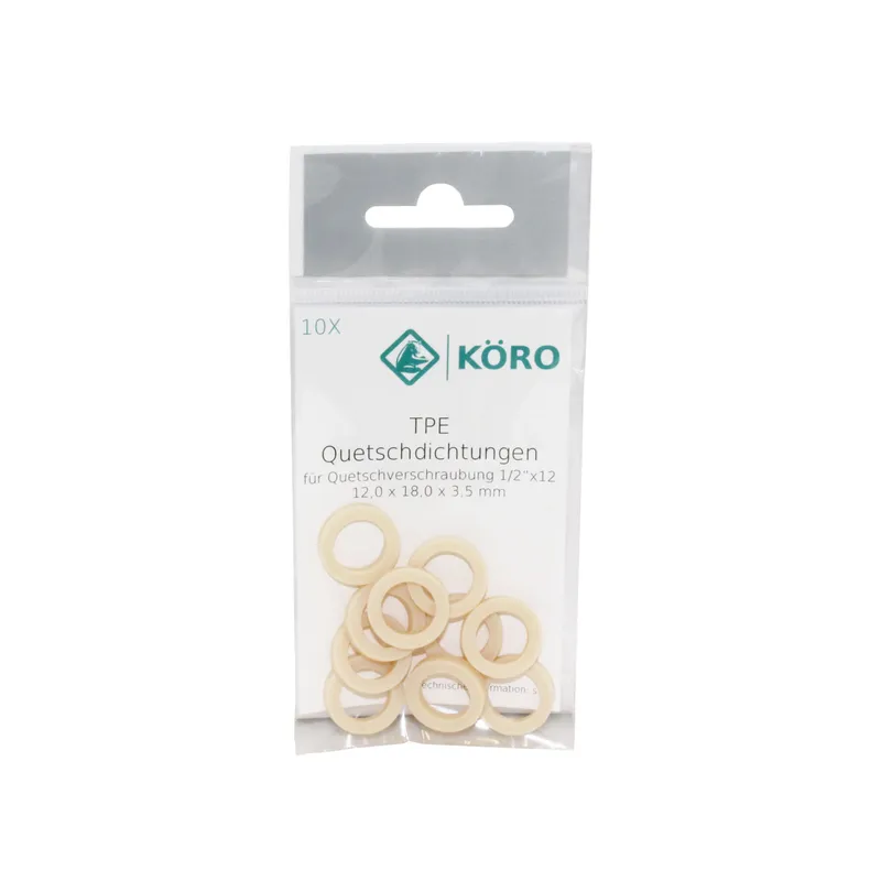 KÖRO 10x KöroTPE-Ring 10x18x3 mm 1/2"x10 mm, natur, KTW, W270, WRAS, ACS