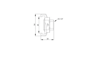 Gewindest. mit Schnellkupplung MS roh Nockenweite 40 mm Innengewinde 1/2" – Bild 3