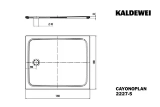 Kaldewei Duschwanne CAYONOPLAN Mod.2227-5,1000x1200mm, alpwe,Wt extrafl. – Bild 3